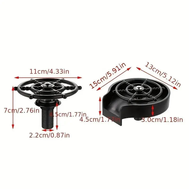 1Pc Plastic Automatic Cup Washer High Pressure Cleaner 