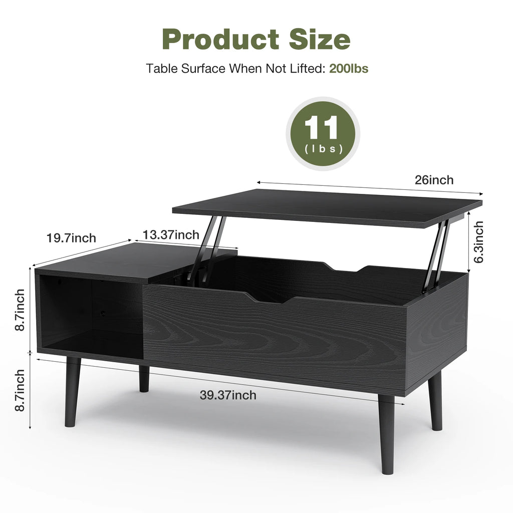 Adjustable Lift Top Coffee Tables for Living Room/Dining Tea Wood